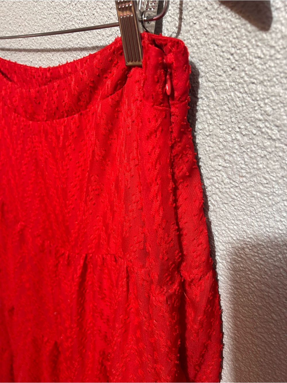 Key West Cutie Red Jacquard tiered midi skirt size large - Picture 6 of 9